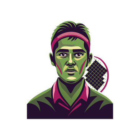 Joueur de tennis  Illustration