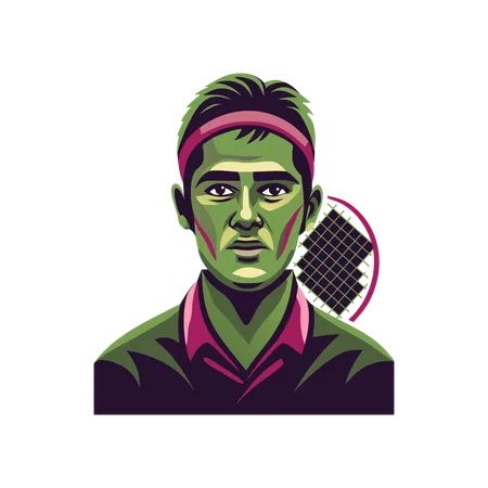 Joueur de tennis  Illustration