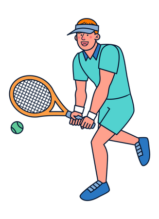 Joueur de tennis  Illustration