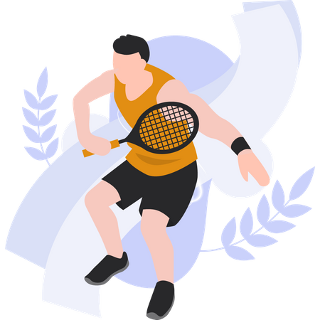 Joueur de tennis  Illustration