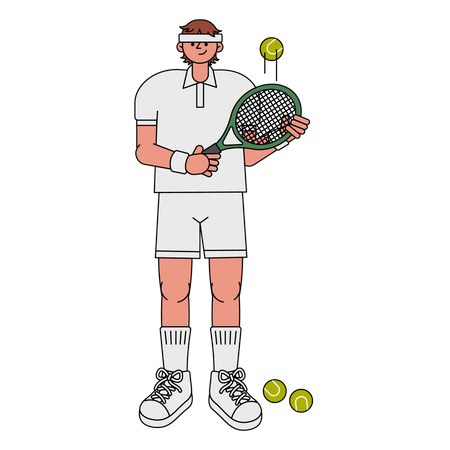 Joueur de tennis  Illustration