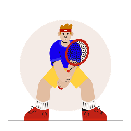 Joueur de tennis  Illustration