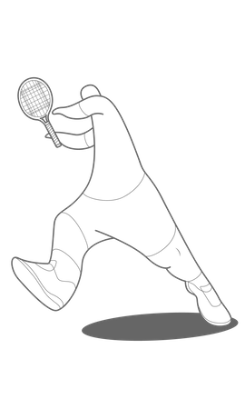 Joueur de tennis  Illustration