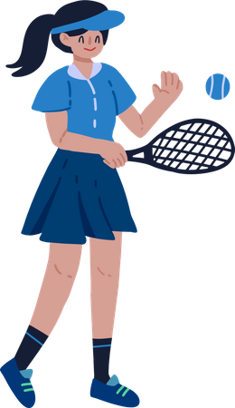 Joueur de tennis jouant au tennis  Illustration
