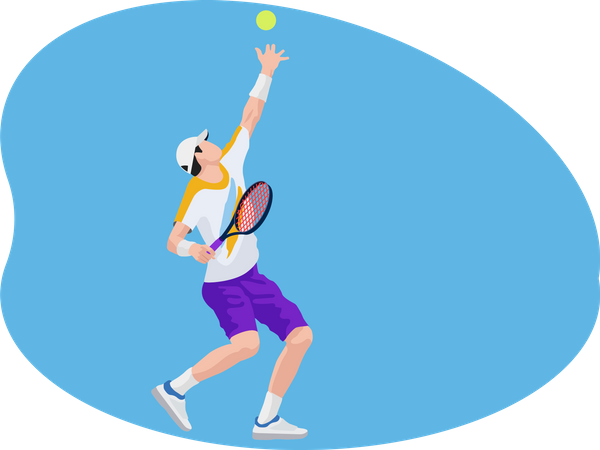 Joueur de tennis masculin  Illustration