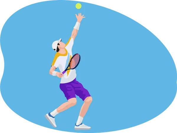 Joueur de tennis masculin  Illustration