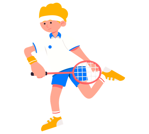 Joueur de tennis masculin  Illustration