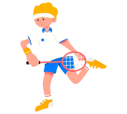 Joueur de tennis masculin  Illustration