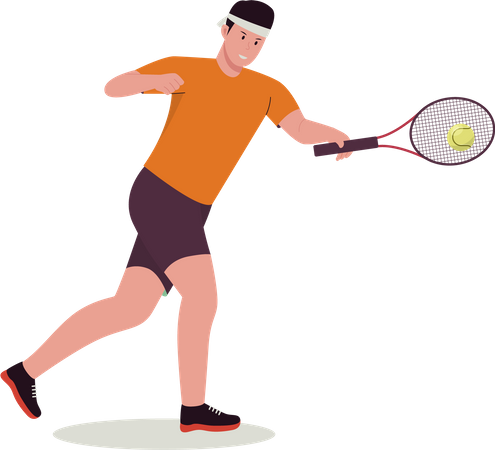 Joueur de tennis masculin  Illustration