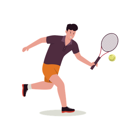 Joueur de tennis masculin jouant  Illustration