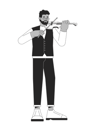 Joueur de violon masculin  Illustration