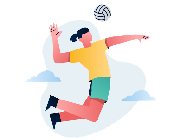 Joueur de volleyball  Illustration