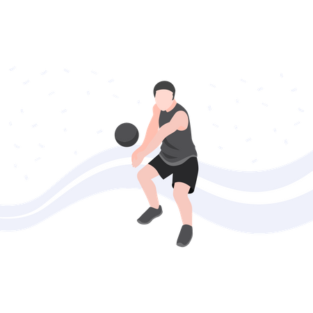 Joueur de volleyball  Illustration