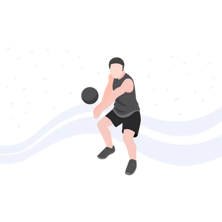 Joueur de volleyball  Illustration