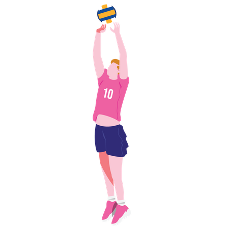 Joueur de volleyball  Illustration