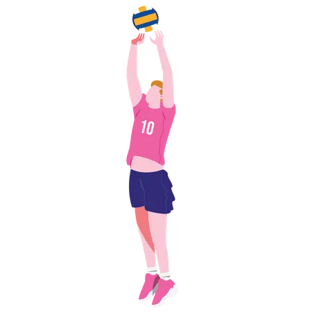 Joueur de volleyball  Illustration