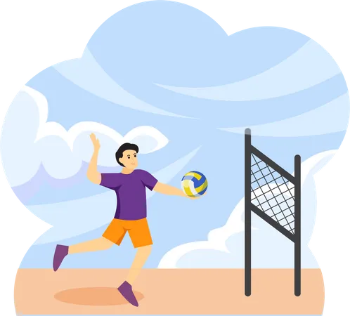 Joueur de volleyball  Illustration