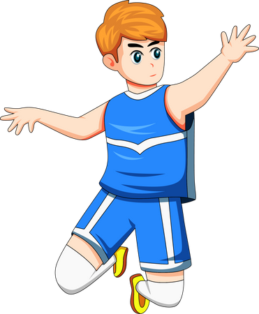 Joueur de volley-ball jouant  Illustration