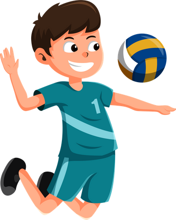 Joueur de volley-ball jouant  Illustration