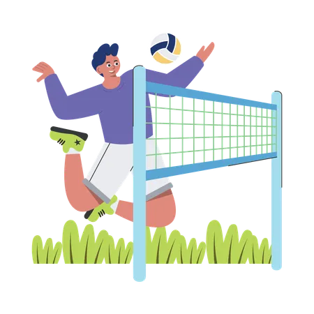 Joueur de volley-ball  Illustration