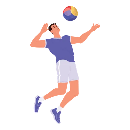 Joueur de volley-ball fracassant  Illustration