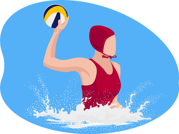 Joueur de volley-ball aquatique  Illustration