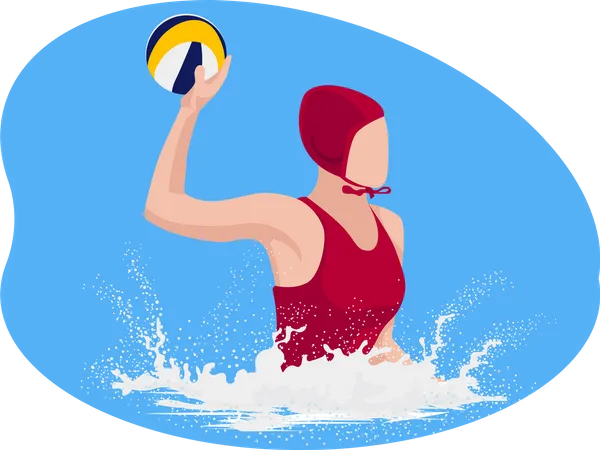 Joueur de volley-ball aquatique  Illustration