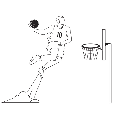Joueur Dunk au basket  Illustration