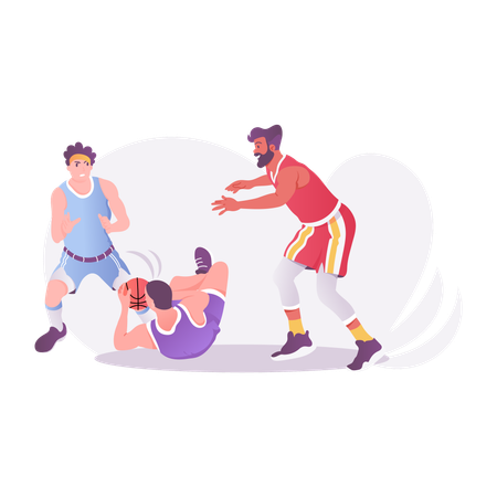 Joueur jouant au basket  Illustration