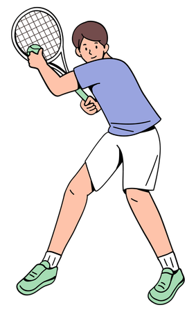 Joueurs de tennis masculins  Illustration