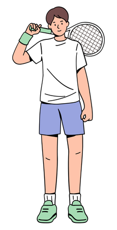 Joueurs de tennis masculins  Illustration