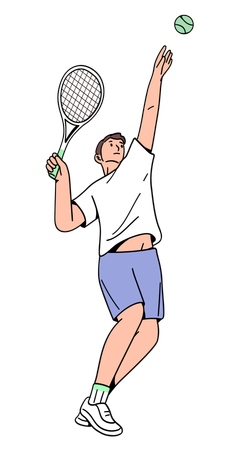 Joueurs de tennis masculins  Illustration