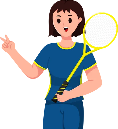 Joueuse de badminton  Illustration