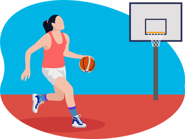 Joueuse de basket-ball  Illustration