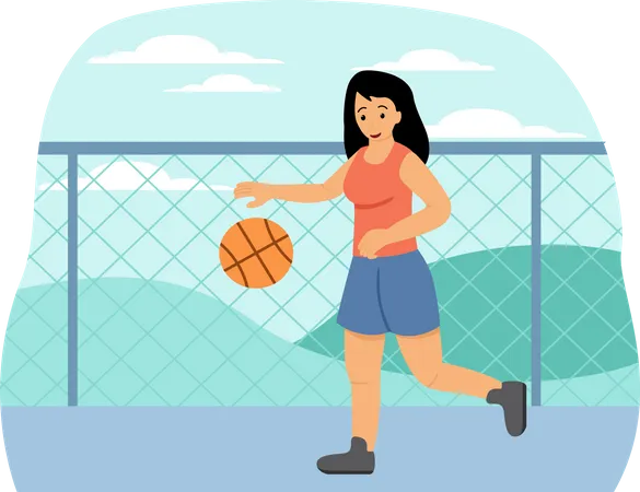 Joueuse de basket-ball  Illustration