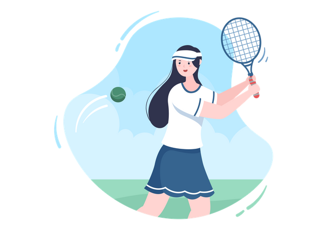 Joueuse de tennis  Illustration