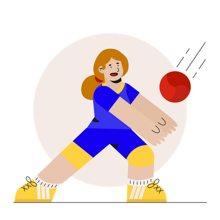 Joueuse de volley-ball  Illustration