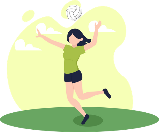 Joueuse de volley-ball  Illustration