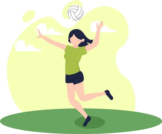 Joueuse de volley-ball  Illustration