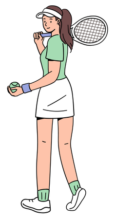 Joueuses de tennis  Illustration