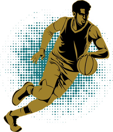 Jouons au basket-ball  Illustration