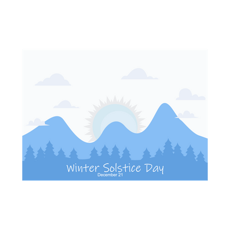 Jour du solstice d'hiver  Illustration