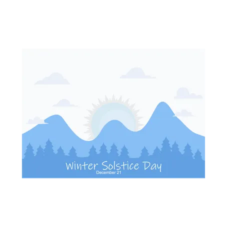 Jour du solstice d'hiver  Illustration