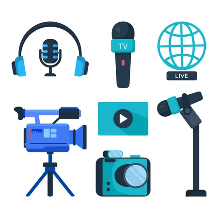 Journalist Vector Art Icons And Graphics Illustration
