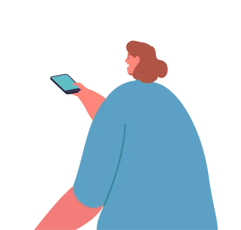 Journalist With Smartphone for press note Illustration