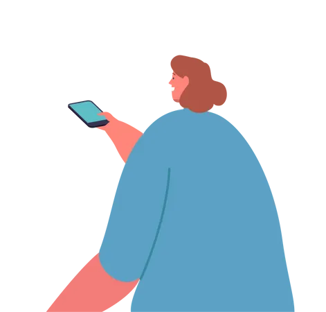 Journalist With Smartphone for press note  Illustration