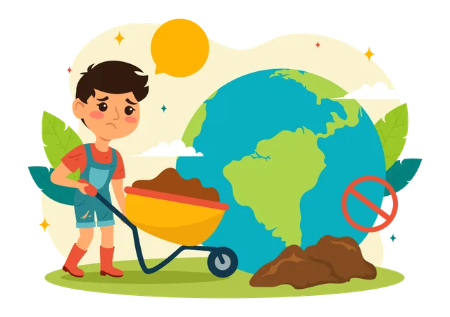 Journée mondiale contre le travail des enfants  Illustration