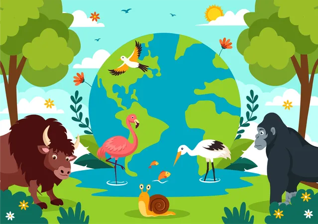 Journée mondiale de la biodiversité  Illustration