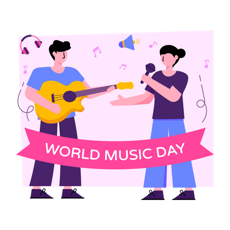 Journée mondiale de la musique  Illustration