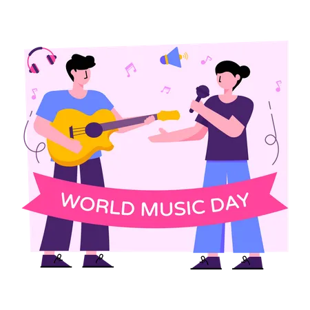 Journée mondiale de la musique  Illustration